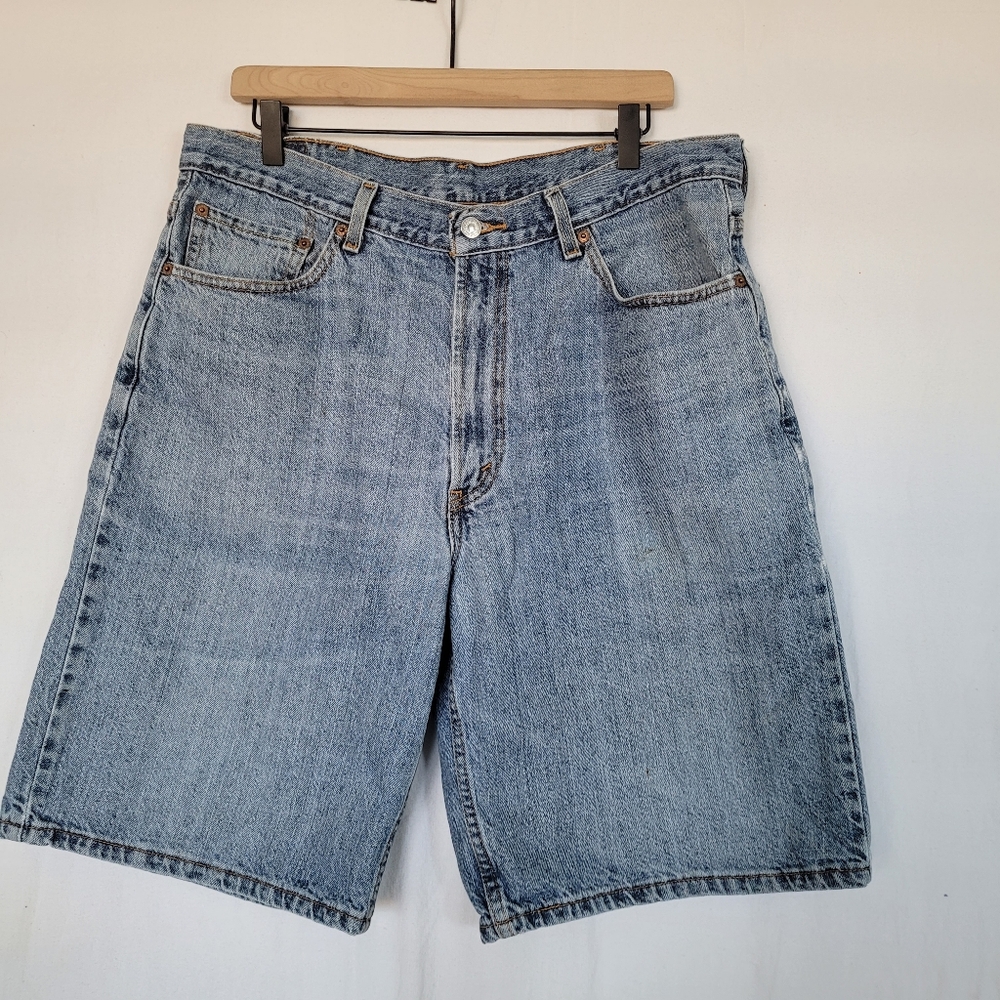 LEVIS 550 Denim Jorts Shorts Size 38 100% Cotton Y2K Grunge Streetwear Casual